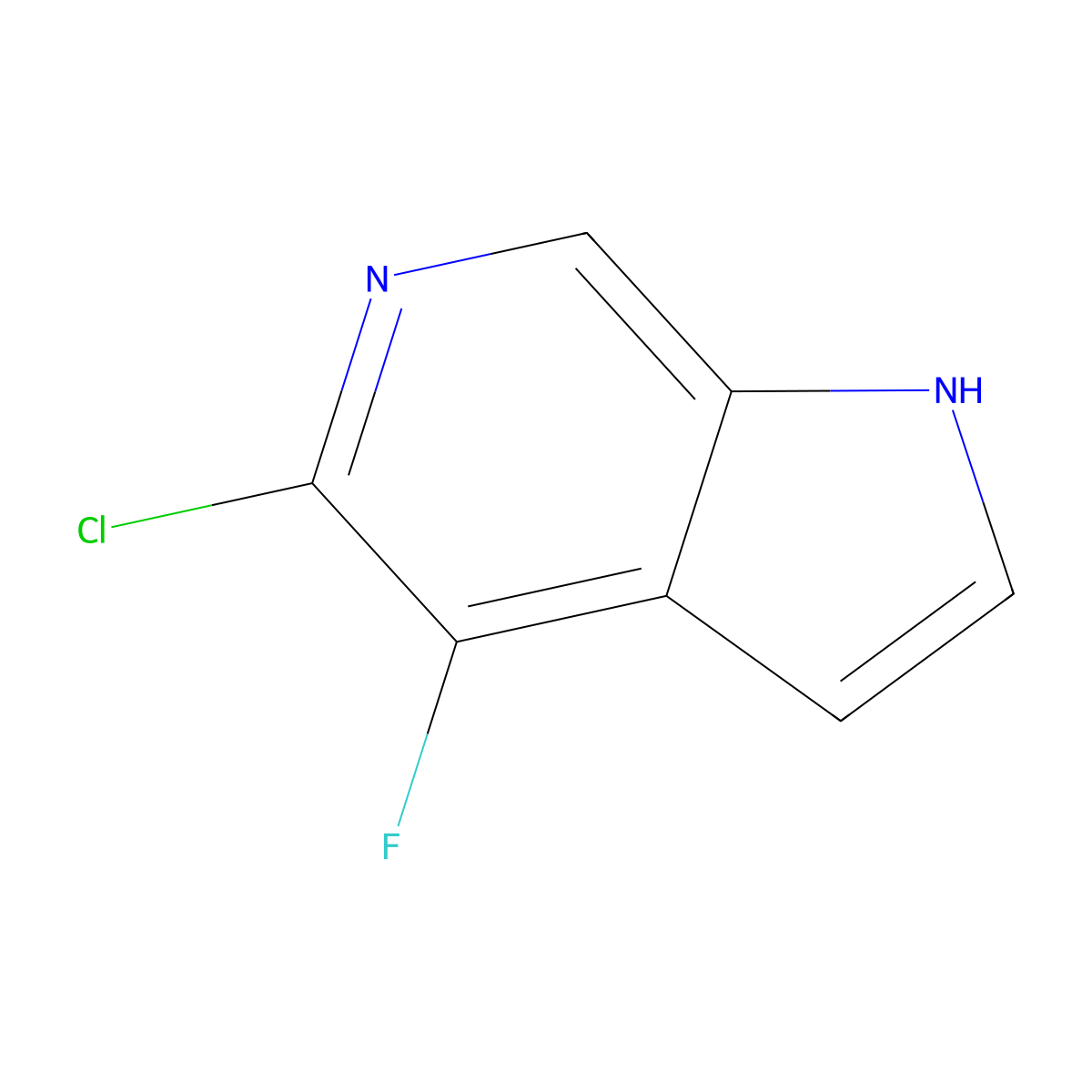 5-Chloro-4-fluoro-1H-pyrrolo[2,3-c]pyridine molecular structure, CAS 1260382-02-2