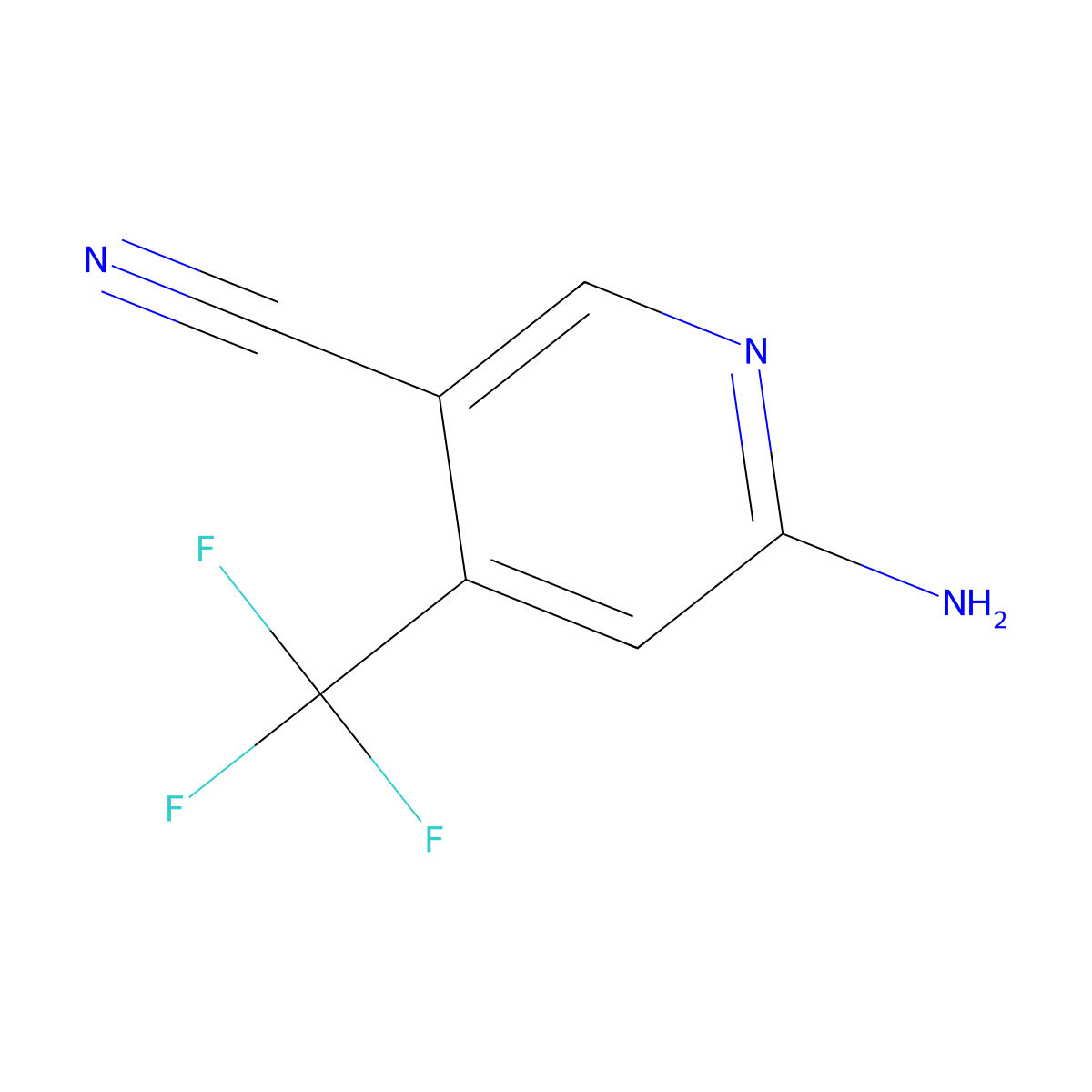 6-Amino-4-(trifluoromethyl)nicotinonitrile molecular structure, CAS 1260382-03-3