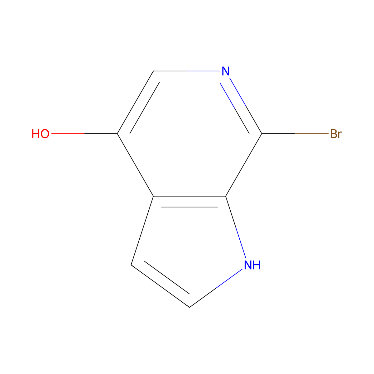 7-Bromo-1h-pyrrolo[2,3-c]pyridin-4-ol molecular structure, CAS 1260382-11-3