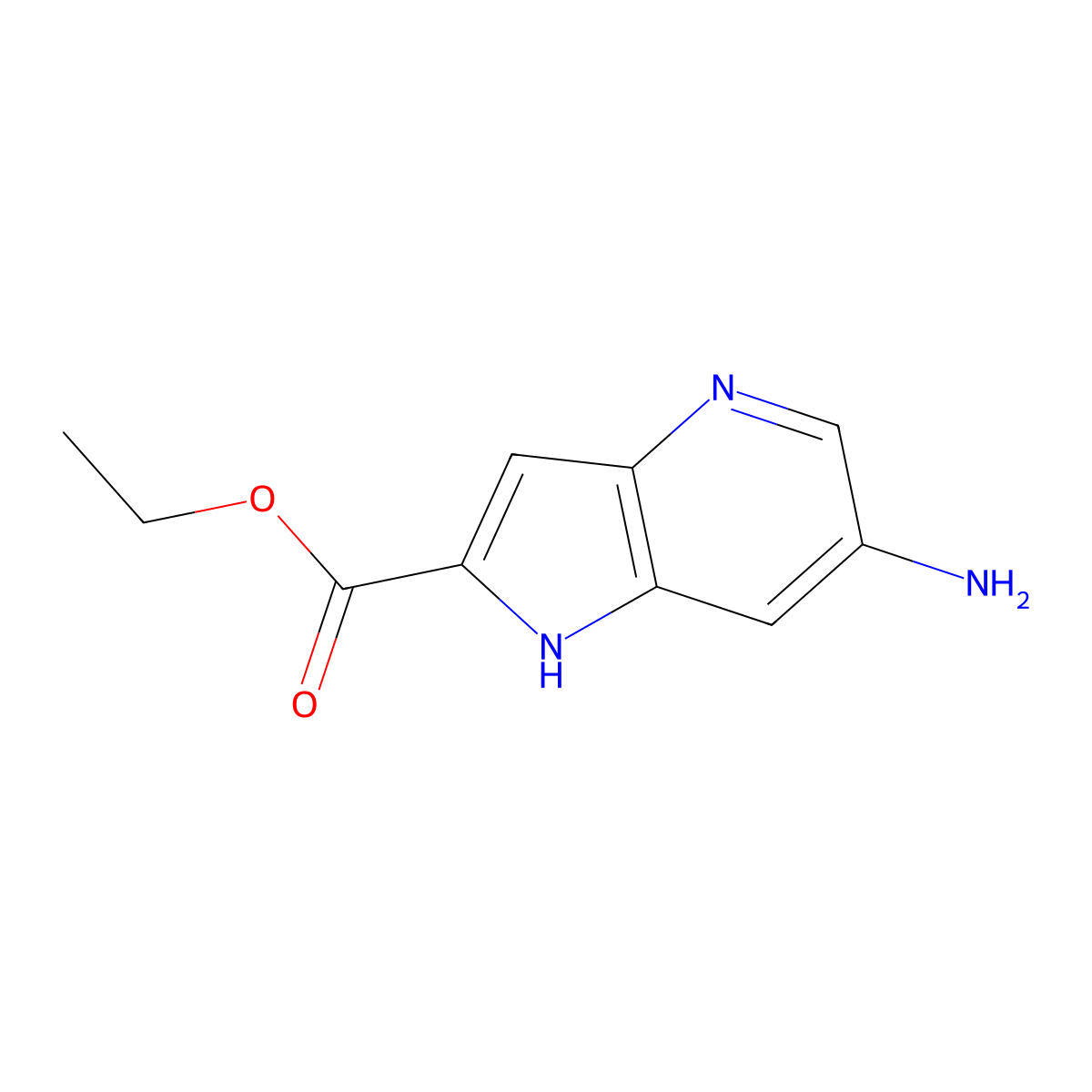 6-Amino-4-azaindole-2-carboxylic acid ethyl ester molecular structure, CAS 1260382-21-5