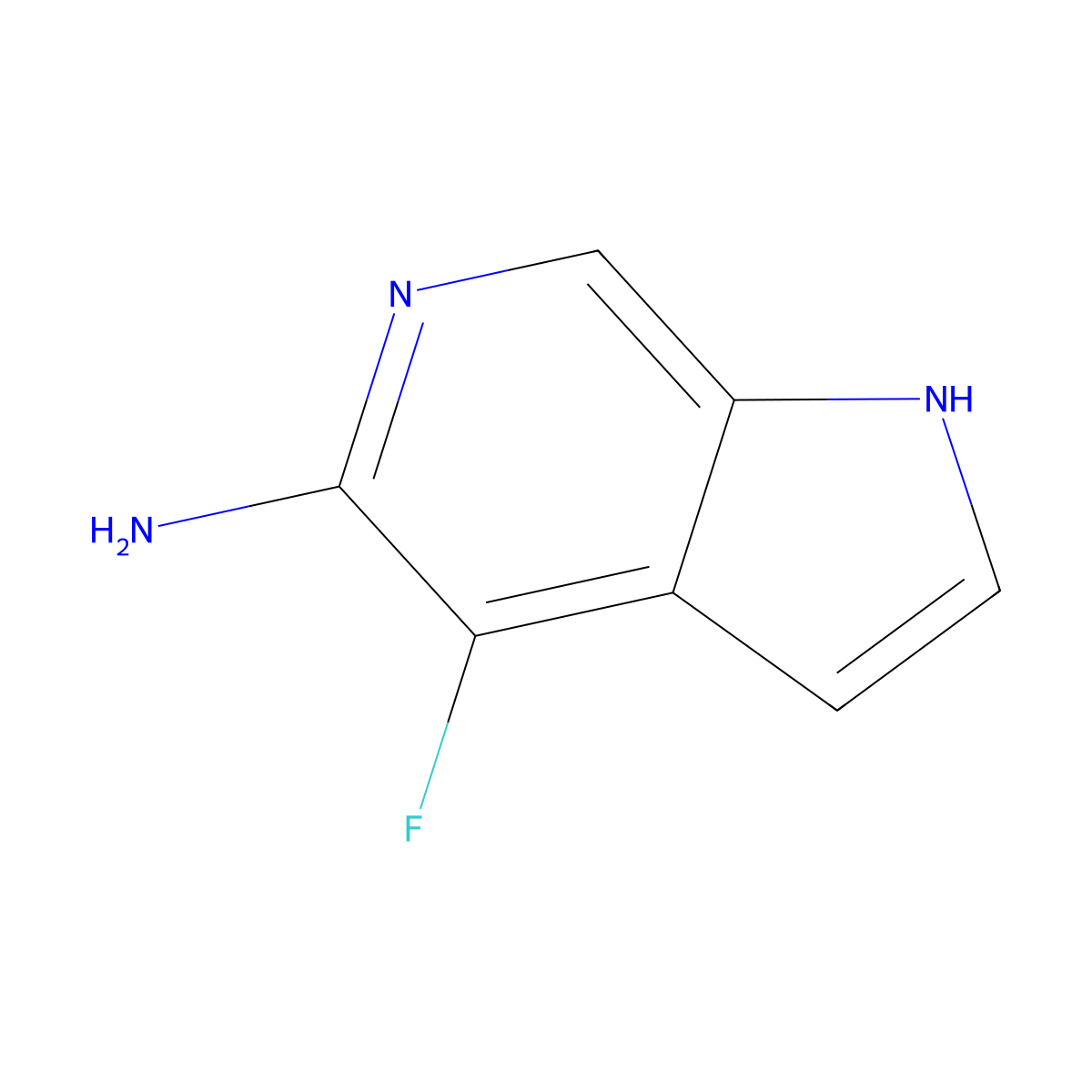 4-Fluoro-1H-pyrrolo[2,3-c]pyridin-5-amine molecular structure, CAS 1260382-22-6