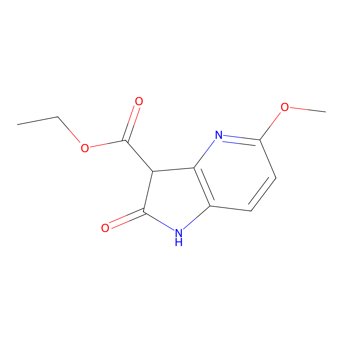 5-Methoxy-4-aza-2-oxindole-3-carboxylic acid ethyl ester molecular structure, CAS 1260382-30-6