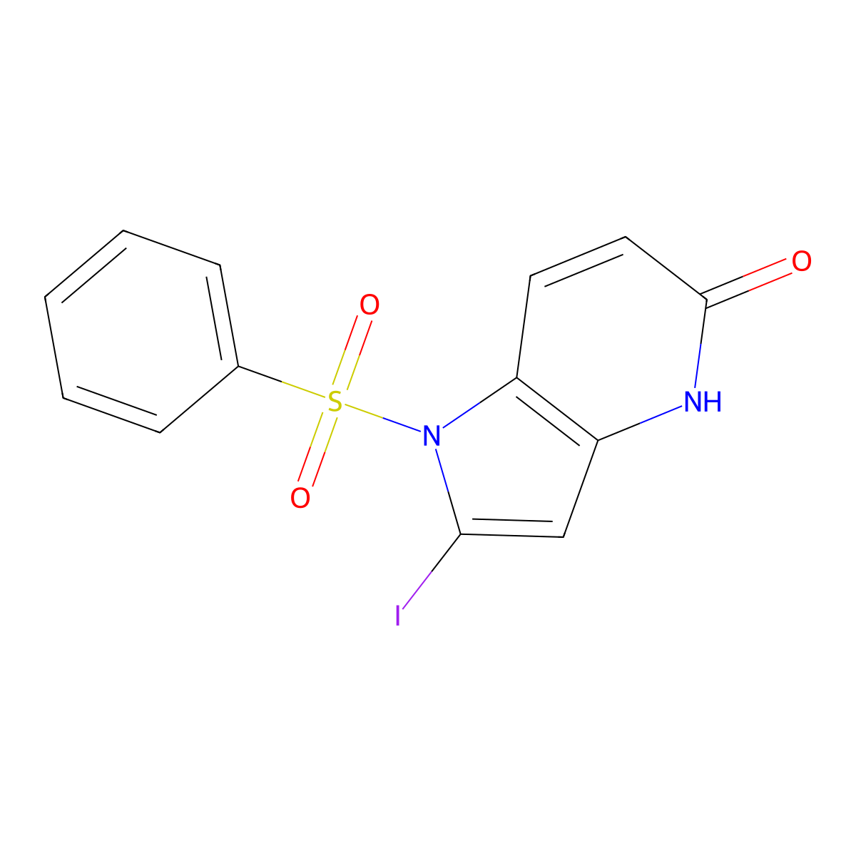 1-(Phenylsulfonyl)-5-hydroxy-2-iodo-4-azaindole molecular structure, CAS 1260382-35-1