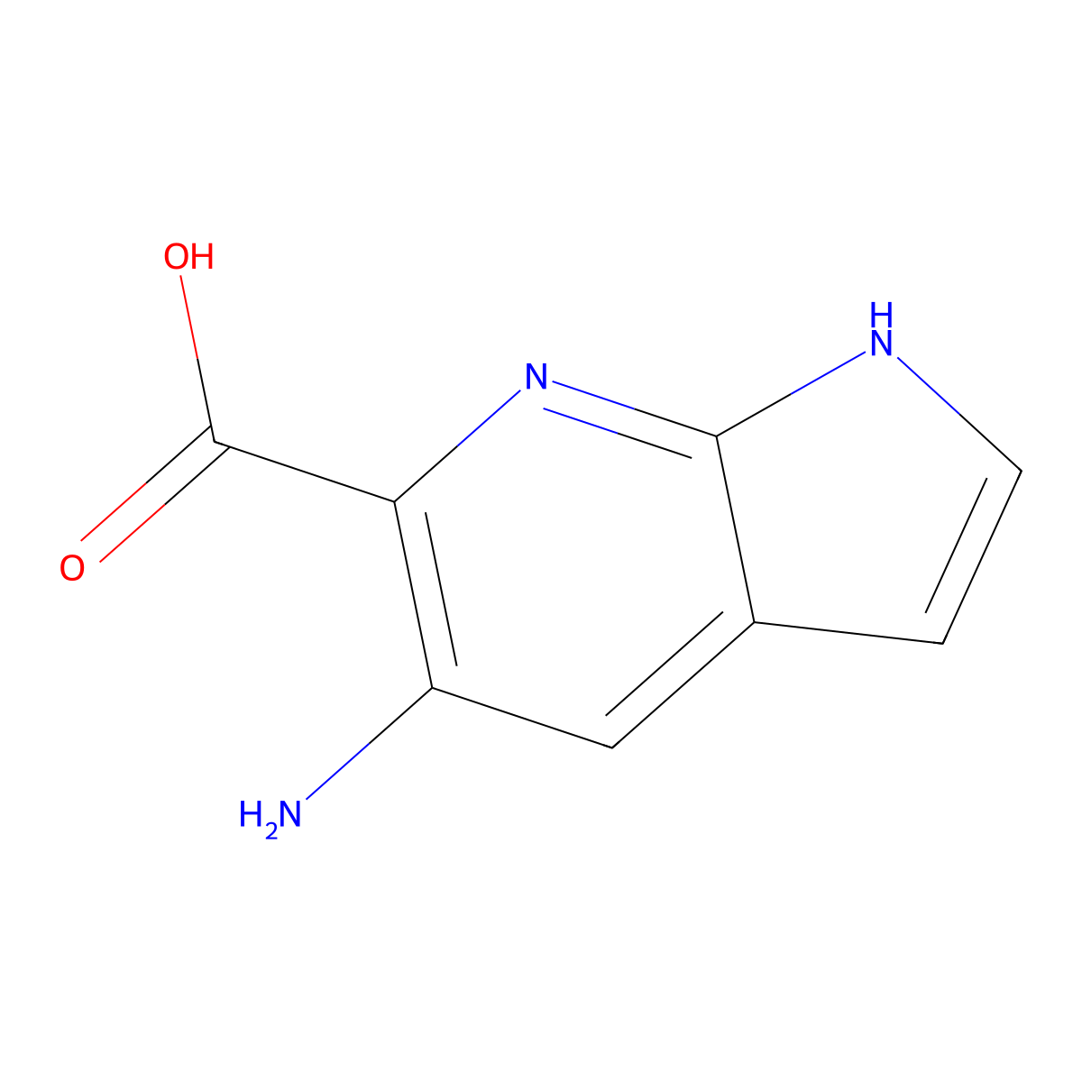 5-Amino-7-azaindole-6-carboxylic acid molecular structure, CAS 1260382-38-4