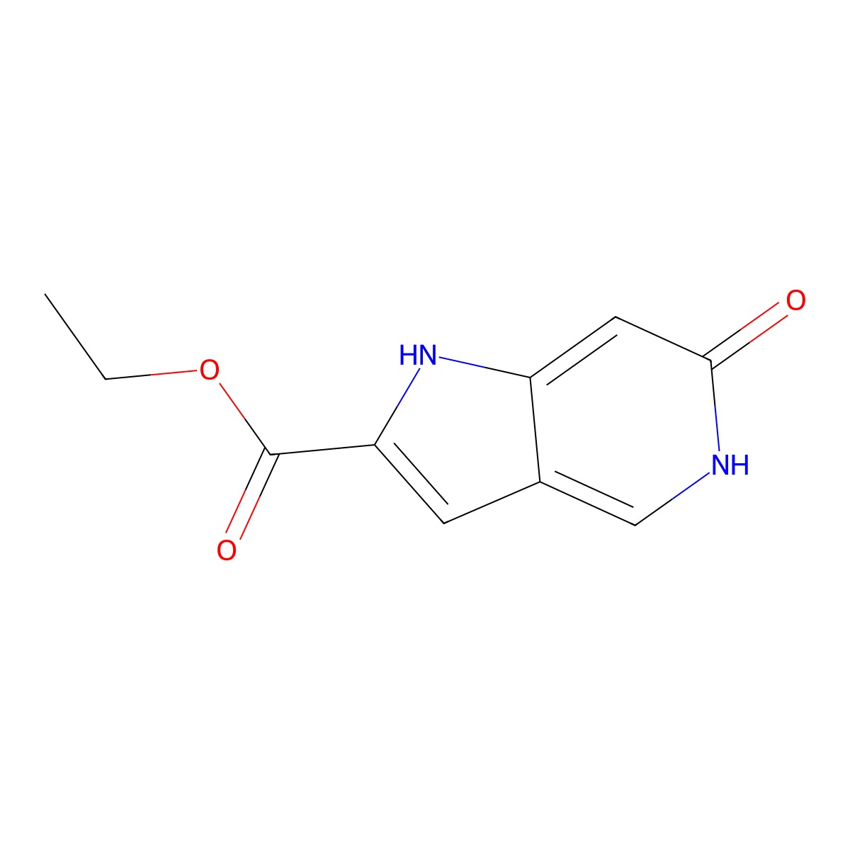 6-Hydroxy-5-azaindole-2-carboxylic acid ethyl ester molecular structure, CAS 1260382-44-2