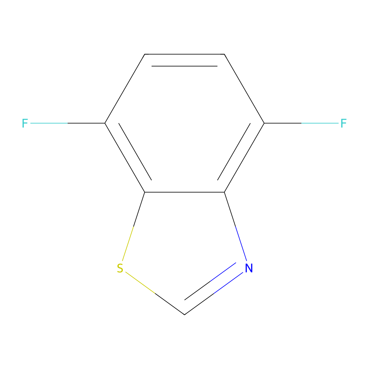 4,7-Difluorobenzothiazole molecular structure, CAS 1260382-48-6