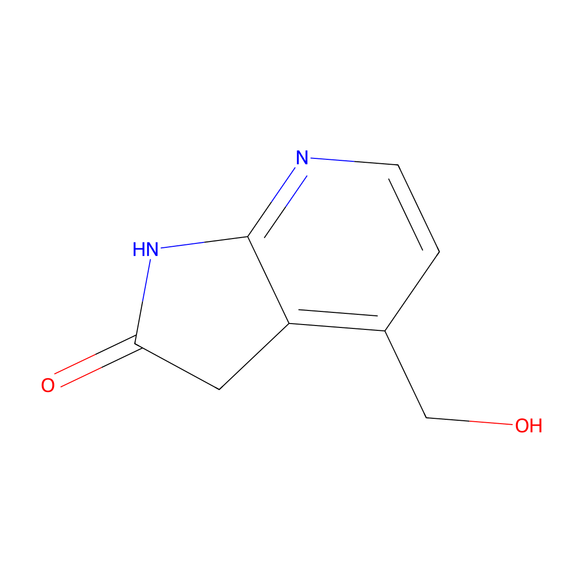 4-(Hydroxymethyl)-1,3-dihydro-2H-pyrrolo[2,3-b]pyridin-2-one molecular structure, CAS 1260382-59-9