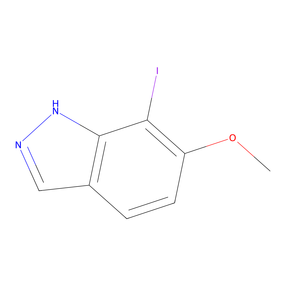 6-Methoxy-7-iodo-1H-indazole molecular structure, CAS 1260382-64-6