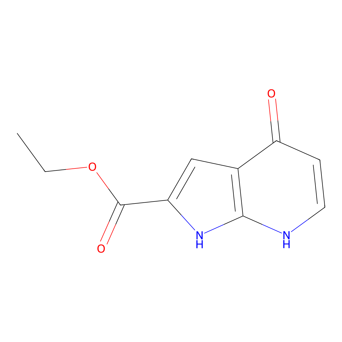 4-Hydroxy-7-azaindole-2-carboxylic acid ethyl acid molecular structure, CAS 1260382-67-9
