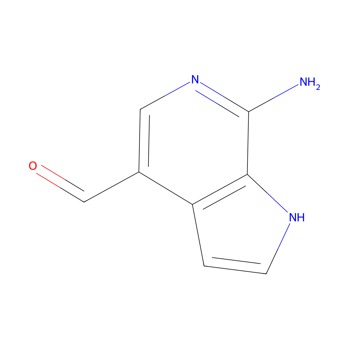 7-Amino-1h-pyrrolo[2,3-c]pyridine-4-carbaldehyde molecular structure, CAS 1260382-71-5