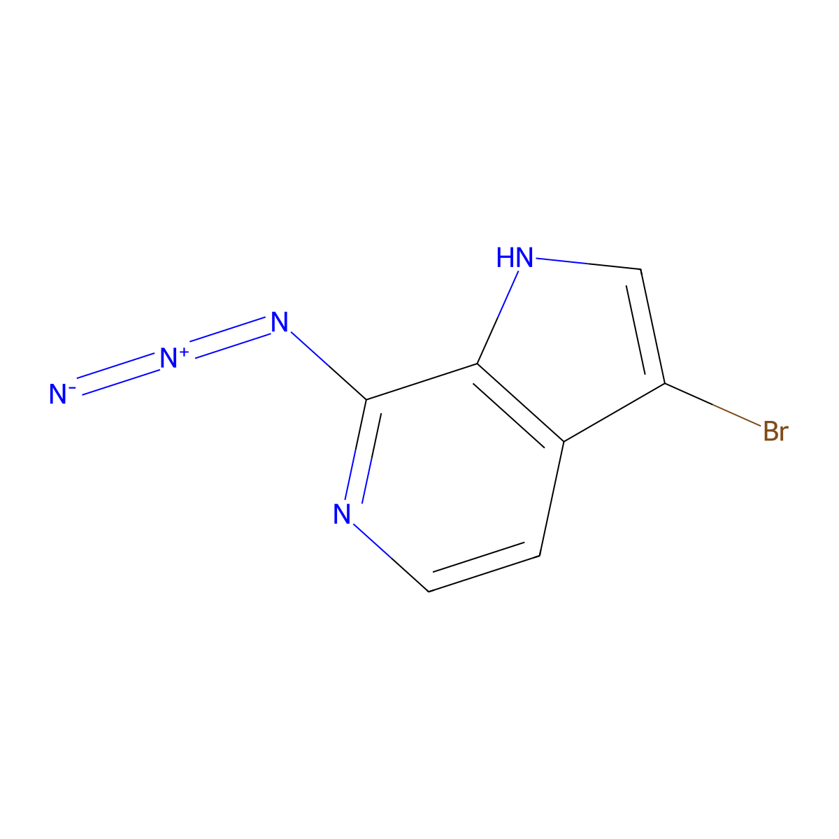 7-Azido-3-bromo-1H-pyrrolo[2,3-c]pyridine molecular structure, CAS 1260382-81-7