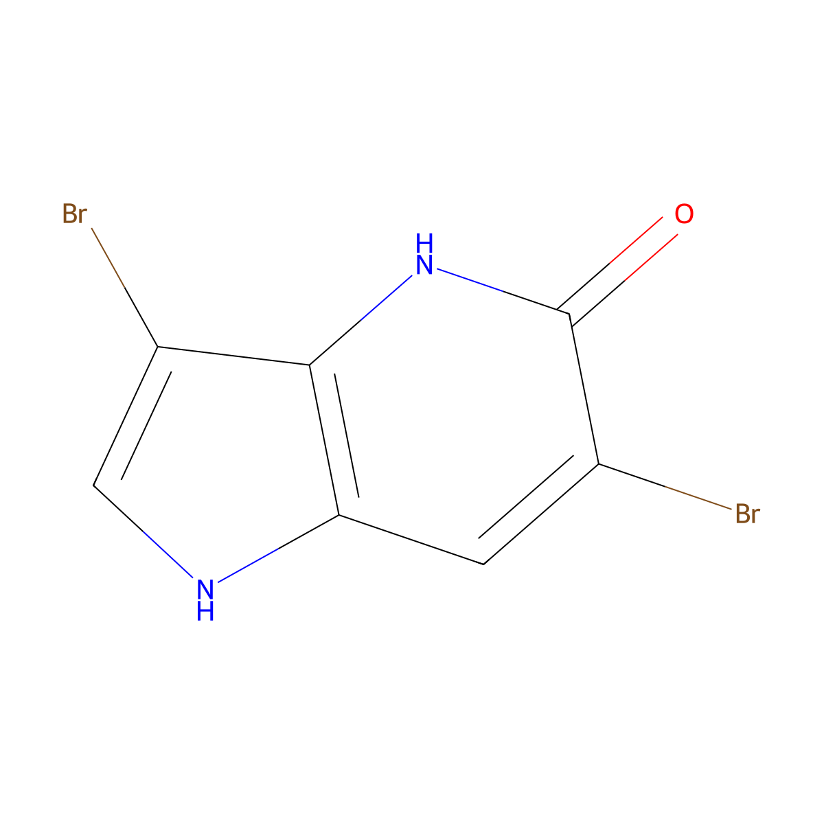 3,6-Dibromo-5-hydroxy-4-azaindole molecular structure, CAS 1260382-84-0