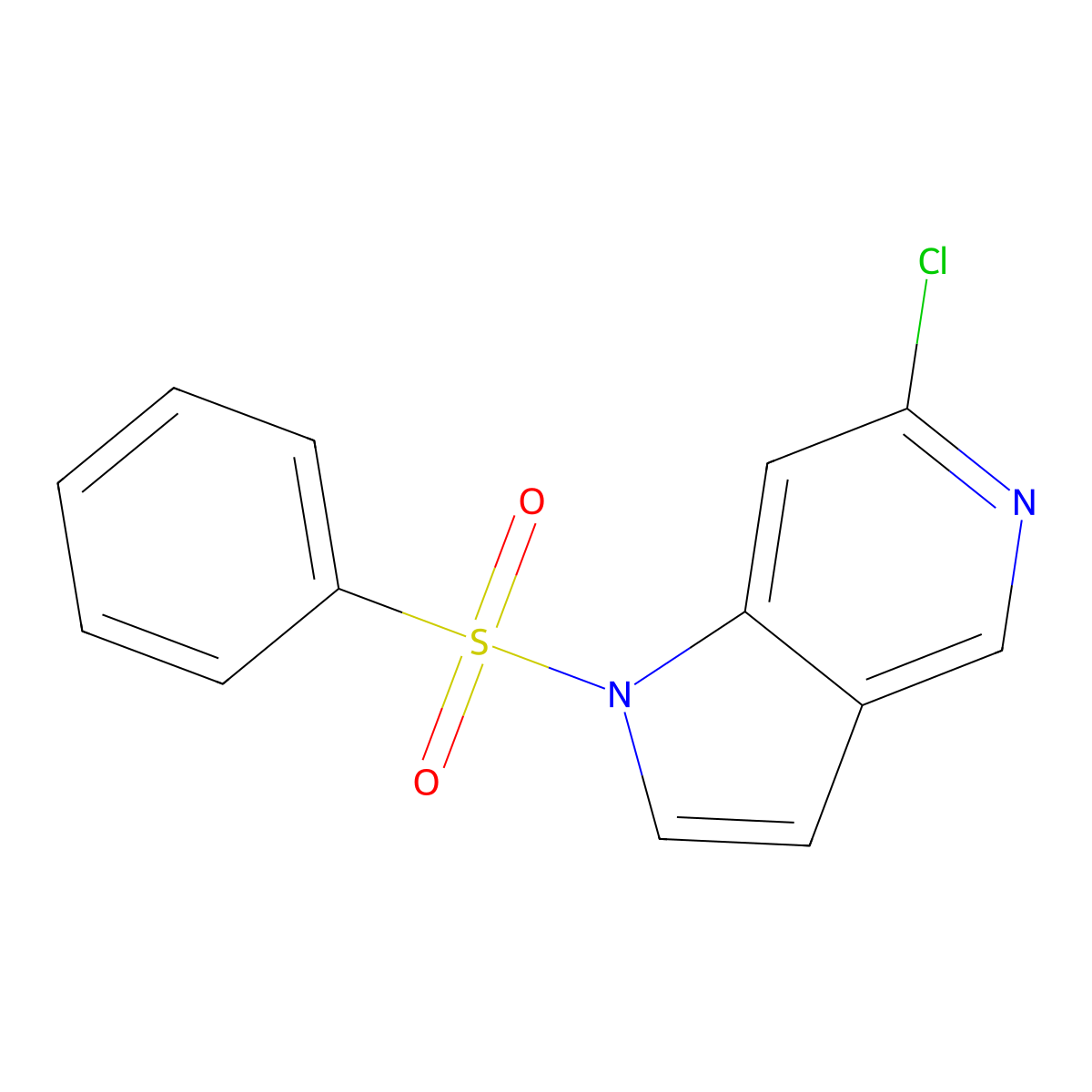 1-(Benzenesulfonyl)-6-chloro-pyrrolo[3,2-c]pyridine molecular structure, CAS 1260382-88-4