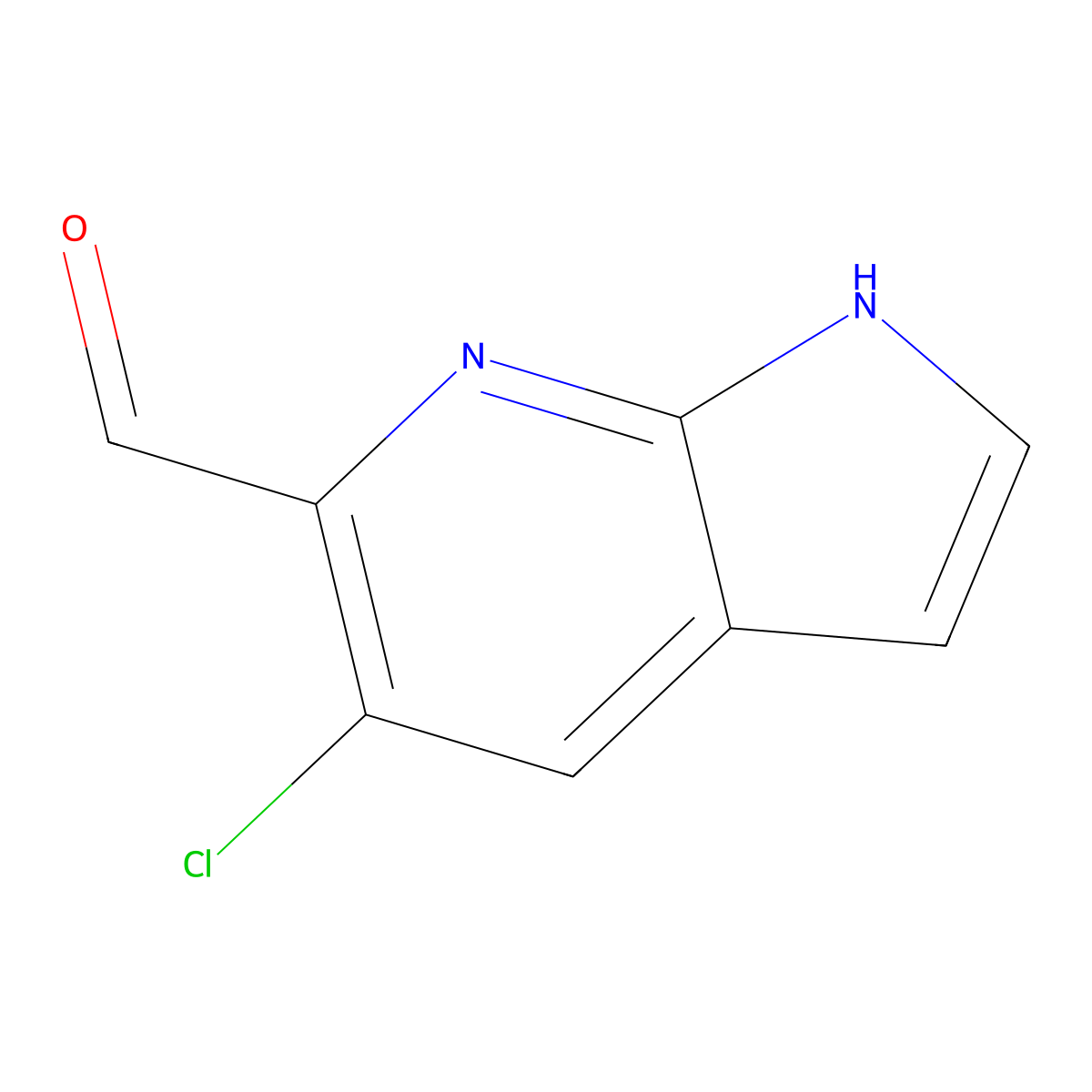 5-Chloro-1H-pyrrolo[2,3-b]pyridine-6-carbaldehyde molecular structure, CAS 1260382-91-9