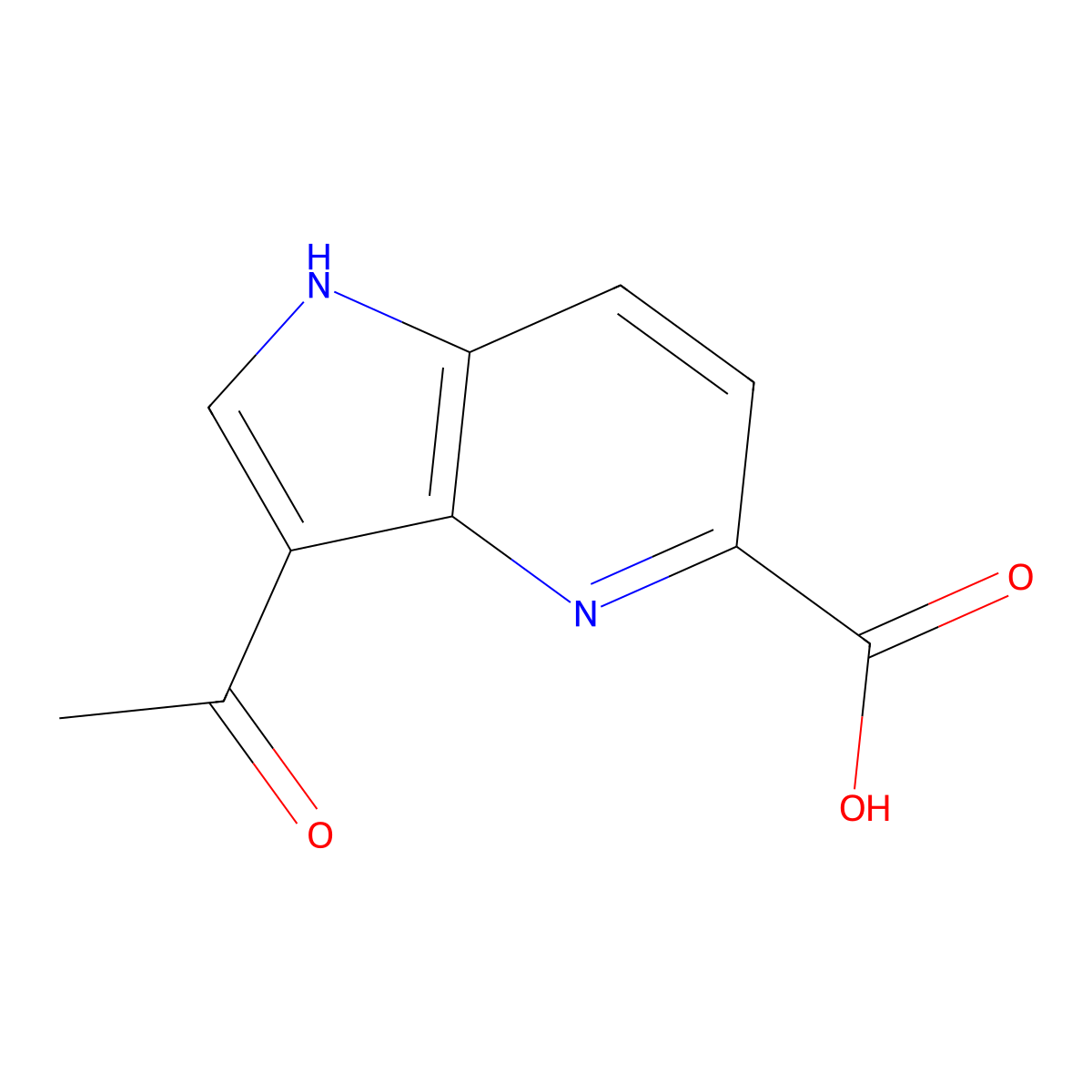 3-Acetyl-4-azaindole-5-carboxylic acid molecular structure, CAS 1260383-01-4