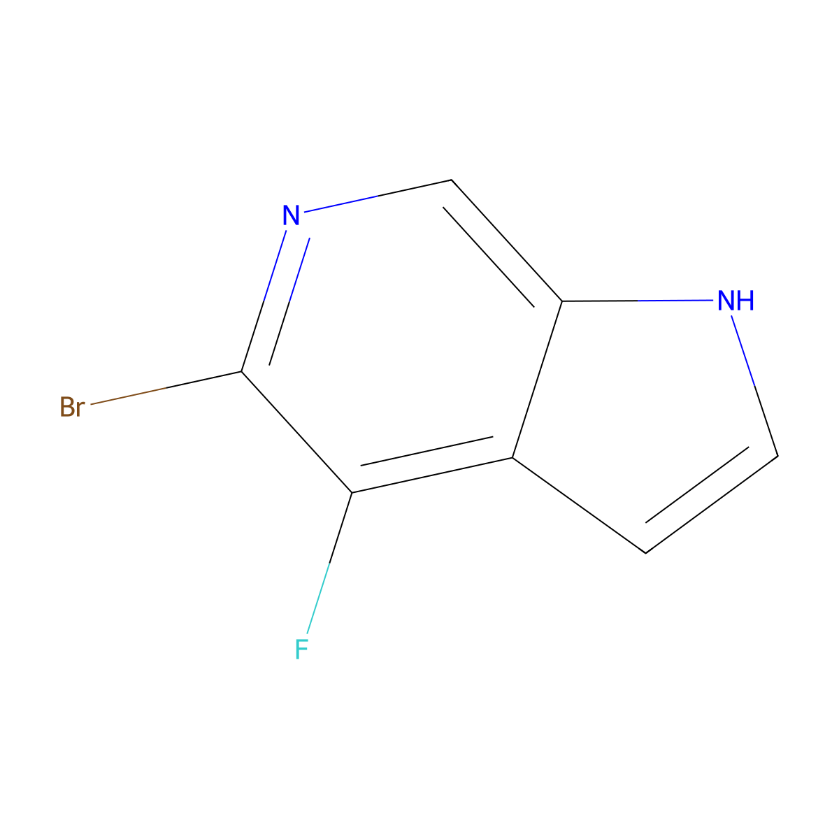 5-Bromo-4-fluoro-1H-pyrrolo[2,3-c]pyridine molecular structure, CAS 1260383-04-7