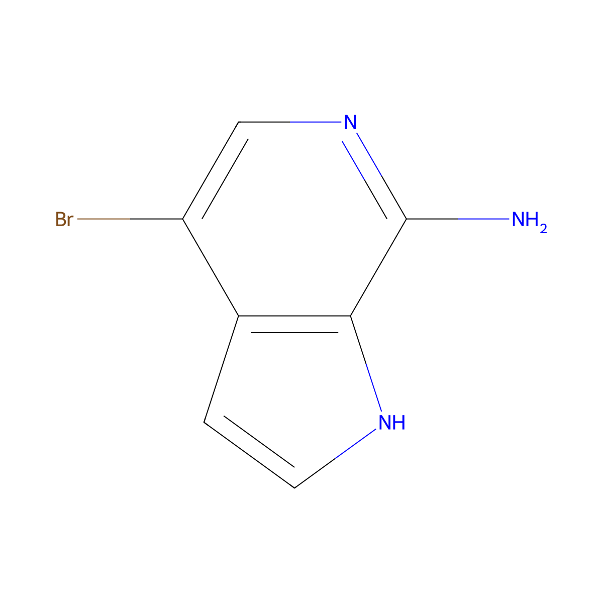 4-bromo-1H-pyrrolo[2,3-c]pyridin-7-amine molecular structure, CAS 1260383-20-7
