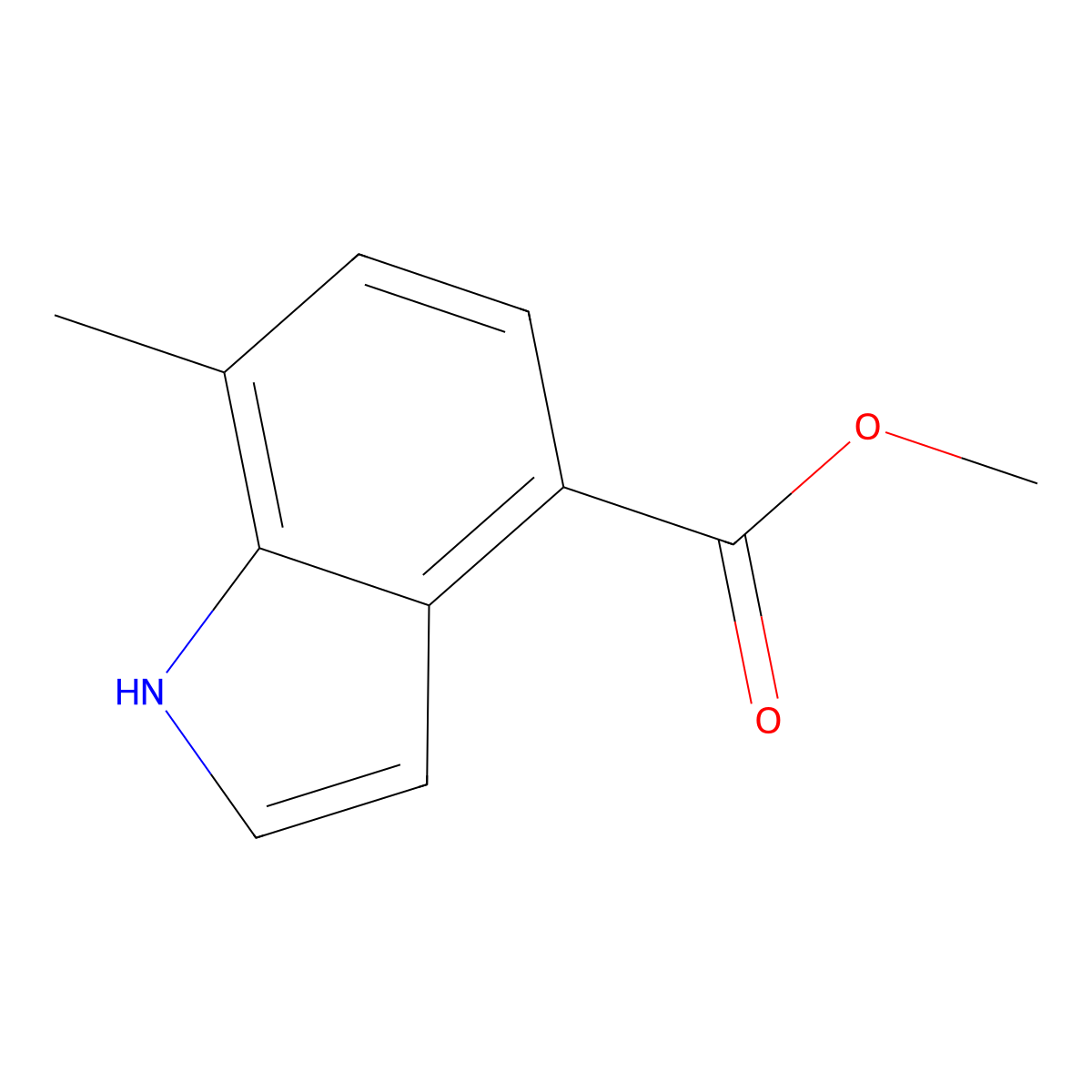 methyl 7-methyl-1H-indole-4-carboxylate molecular structure, CAS 1260383-46-7
