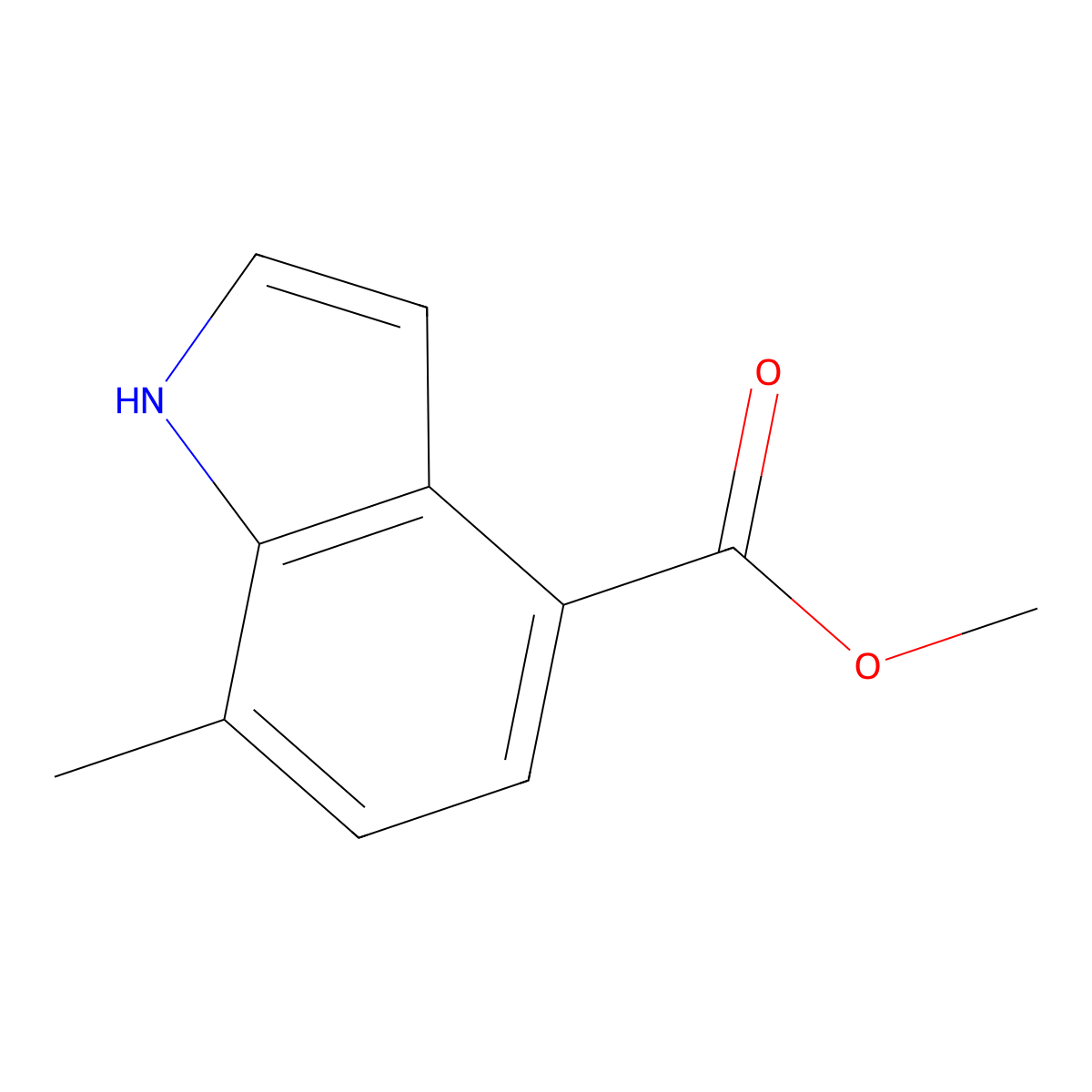 methyl 7-methyl-1H-indole-4-carboxylate molecular structure, CAS 1260383-46-7
