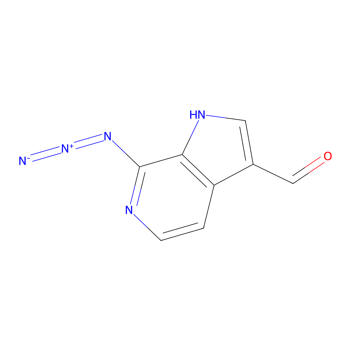 7-Azido-1H-pyrrolo[2,3-c]pyridine-3-carbaldehyde molecular structure, CAS 1260383-47-8
