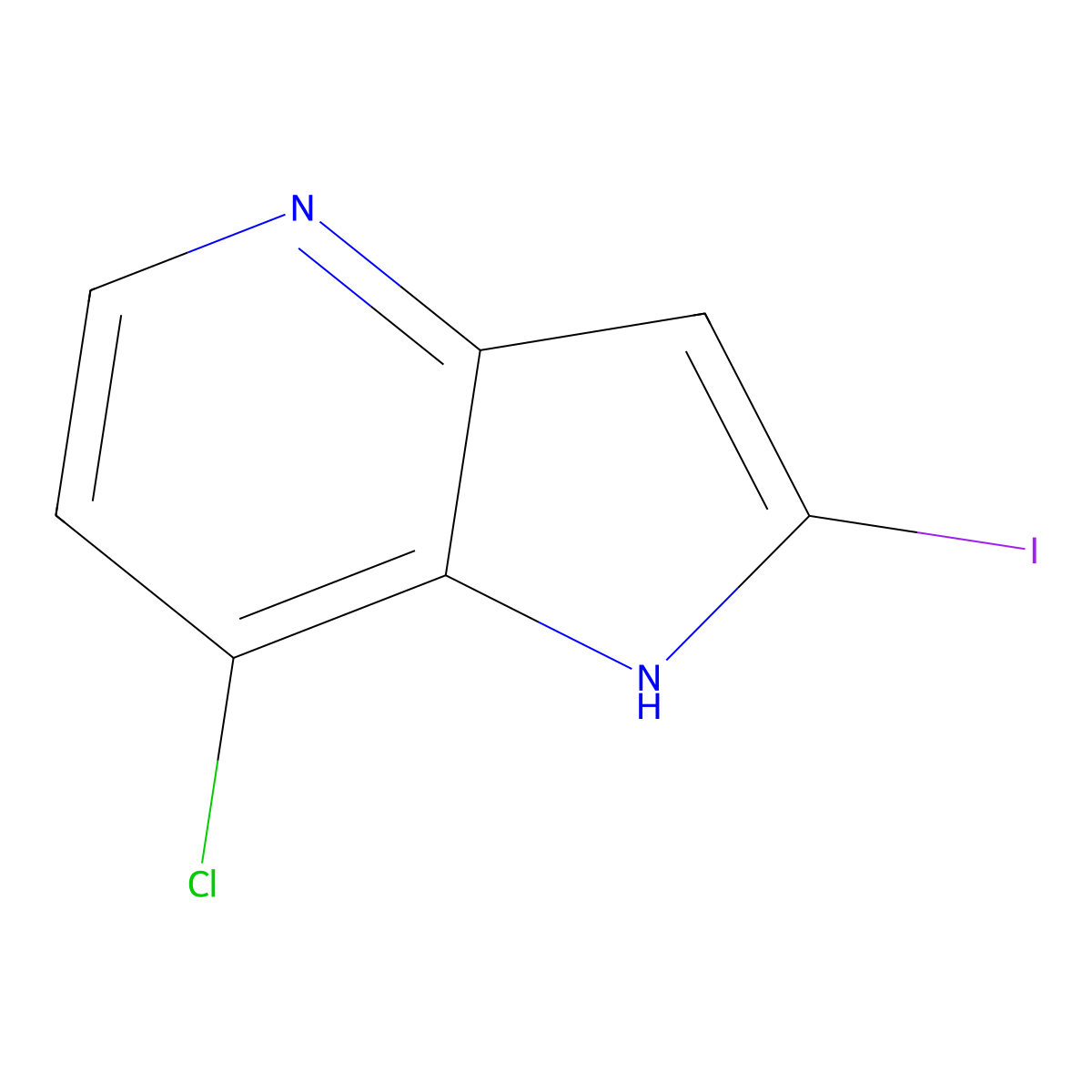 7-Chloro-2-iodo-1H-pyrrolo[3,2-b]pyridine molecular structure, CAS 1260383-50-3