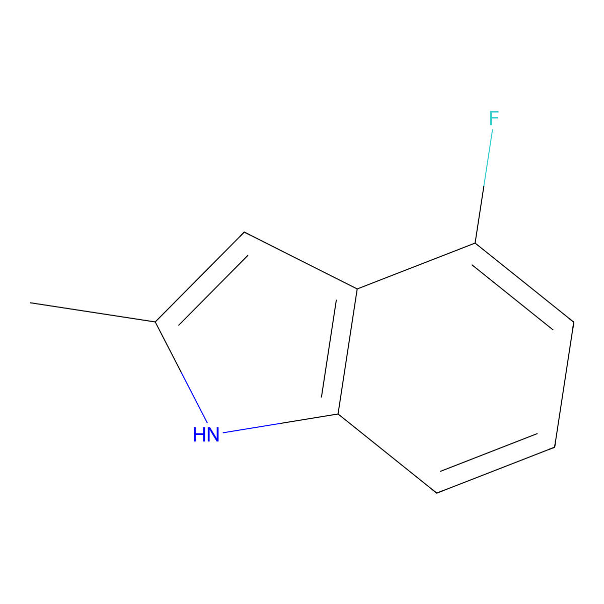 4-Fluoro-2-methyl-1h-indole molecular structure, CAS 1260383-51-4