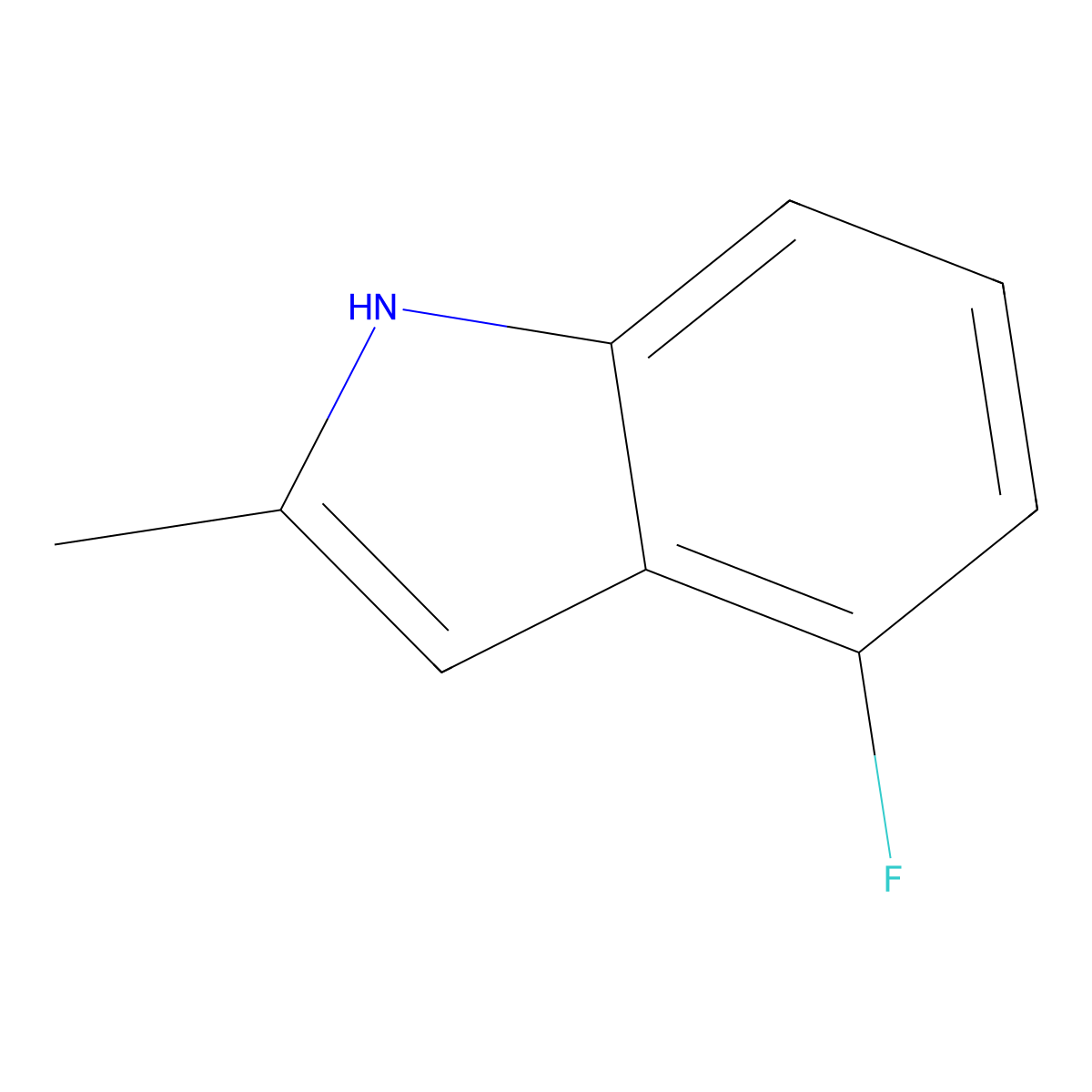 4-Fluoro-2-methyl-1h-indole molecular structure, CAS 1260383-51-4