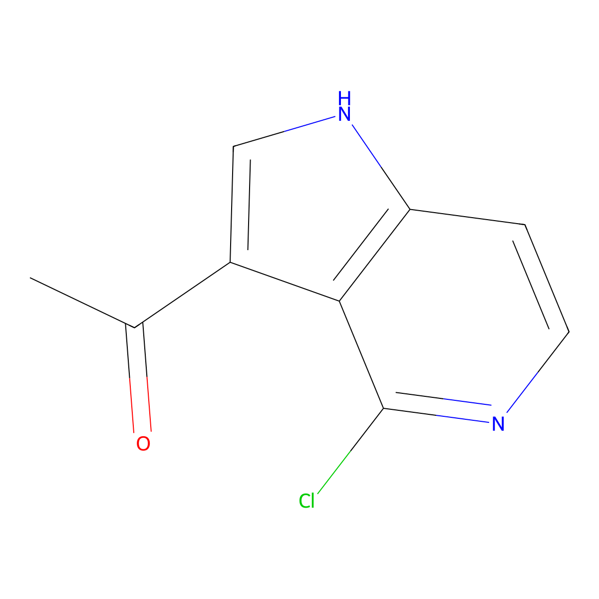 1-(4-Chloro-1H-pyrrolo[3,2-c]pyridin-3-yl)ethanone molecular structure, CAS 1260383-72-9
