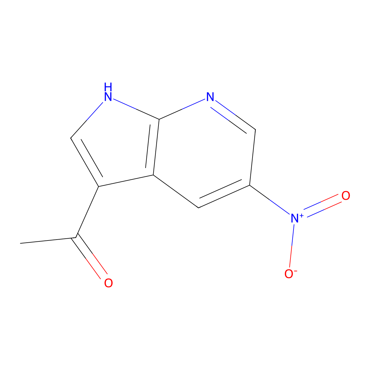 3-Acetyl-5-nitro-7-azaindole molecular structure, CAS 1260383-89-8