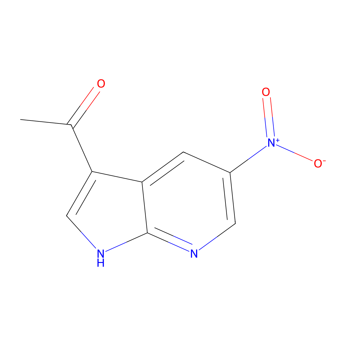 3-Acetyl-5-nitro-7-azaindole molecular structure, CAS 1260383-89-8