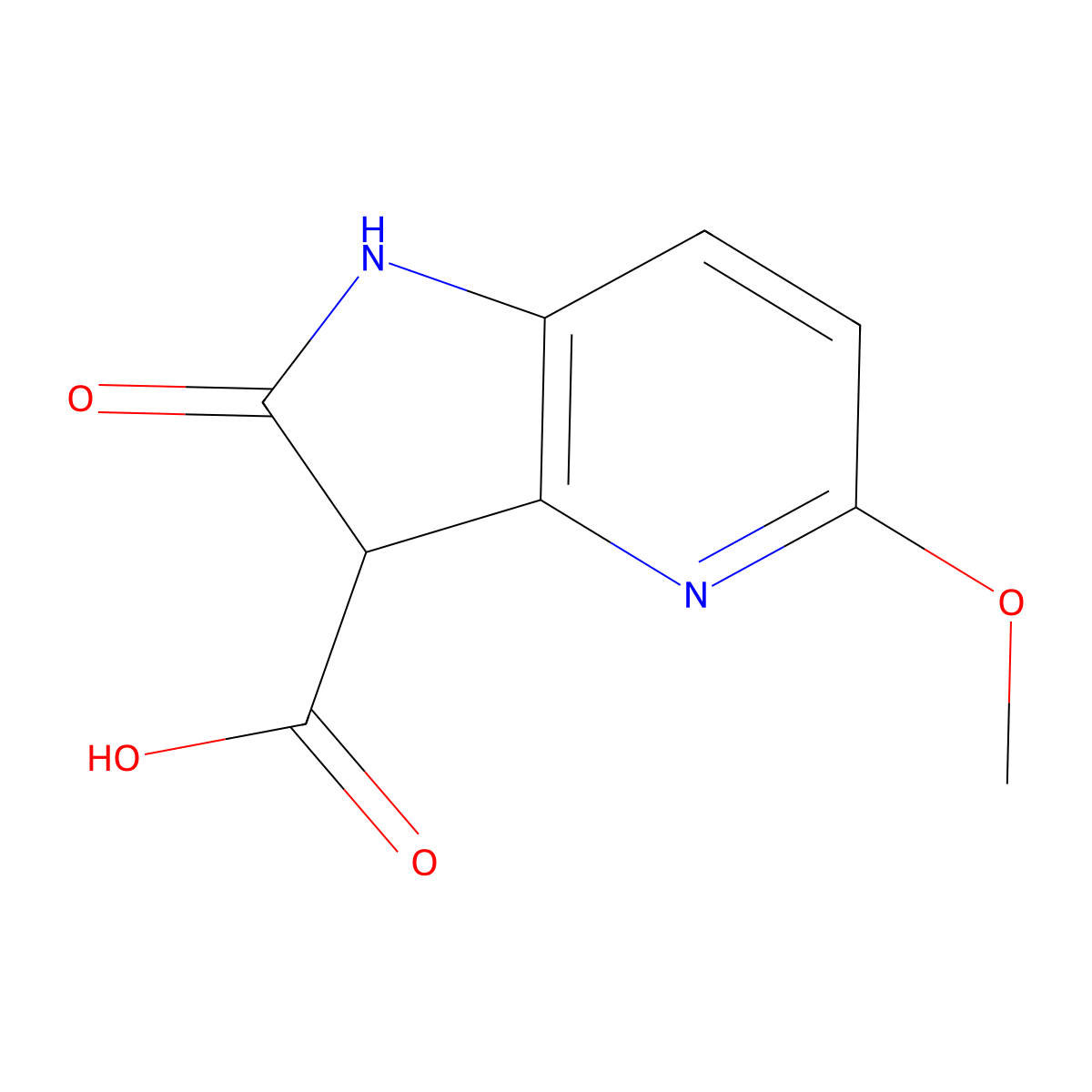 5-Methoxy-4-aza-2-oxindole-3-carboxylic acid molecular structure, CAS 1260383-91-2