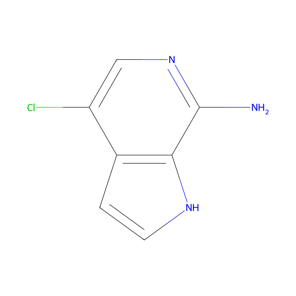 4-Chloro-1H-pyrrolo[2,3-c]pyridin-7-amine molecular structure, CAS 1260384-00-6