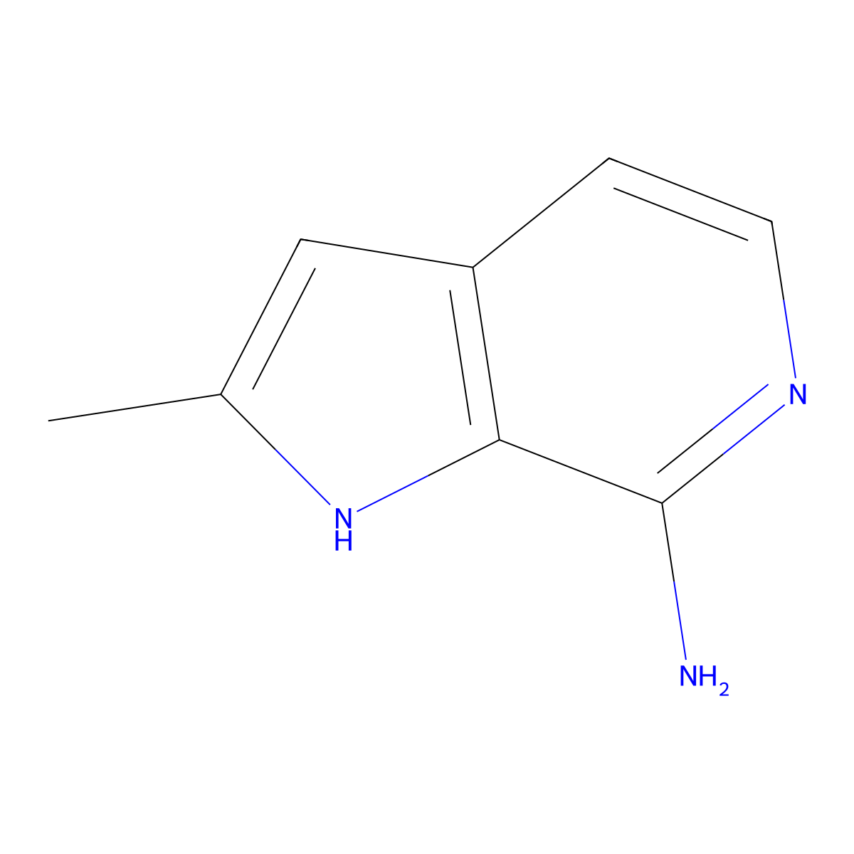 2-methyl-1H-pyrrolo[2,3-c]pyridin-7-amine molecular structure, CAS 1260384-07-3