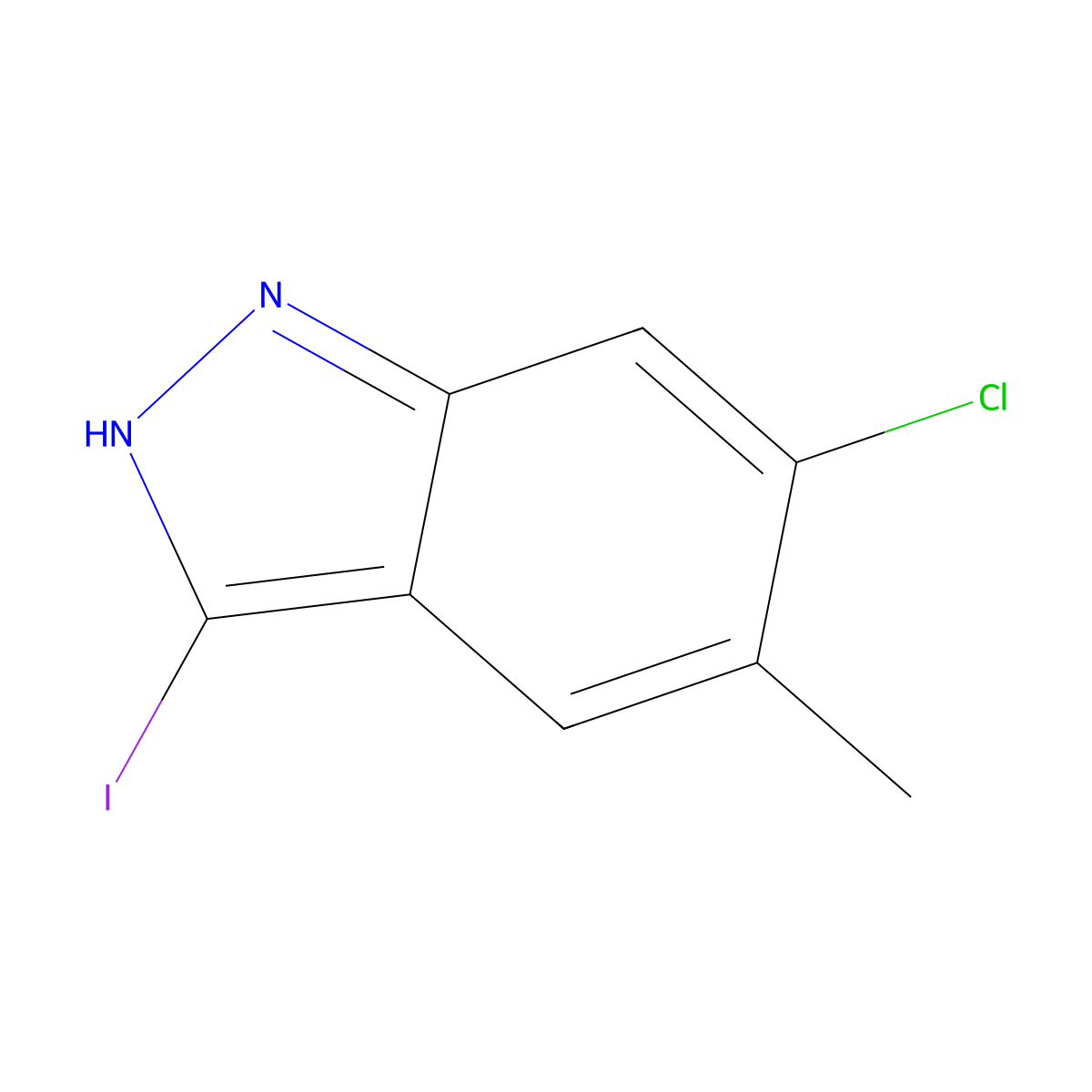 6-Chloro-3-iodo-5-methyl-1H-indazole molecular structure, CAS 1260384-08-4