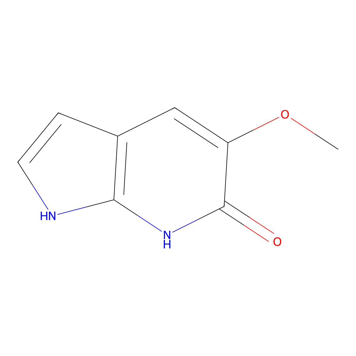 5-Methoxy-1,7-dihydropyrrolo[2,3-b]pyridin-6-one molecular structure, CAS 1260384-13-1