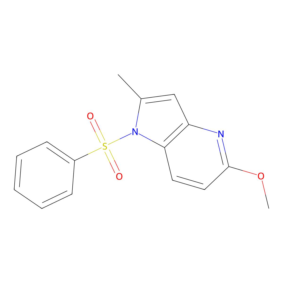 2-Methyl-5-methoxy-1-(phenylsulfonyl)-4-azaindole molecular structure, CAS 1260384-25-5