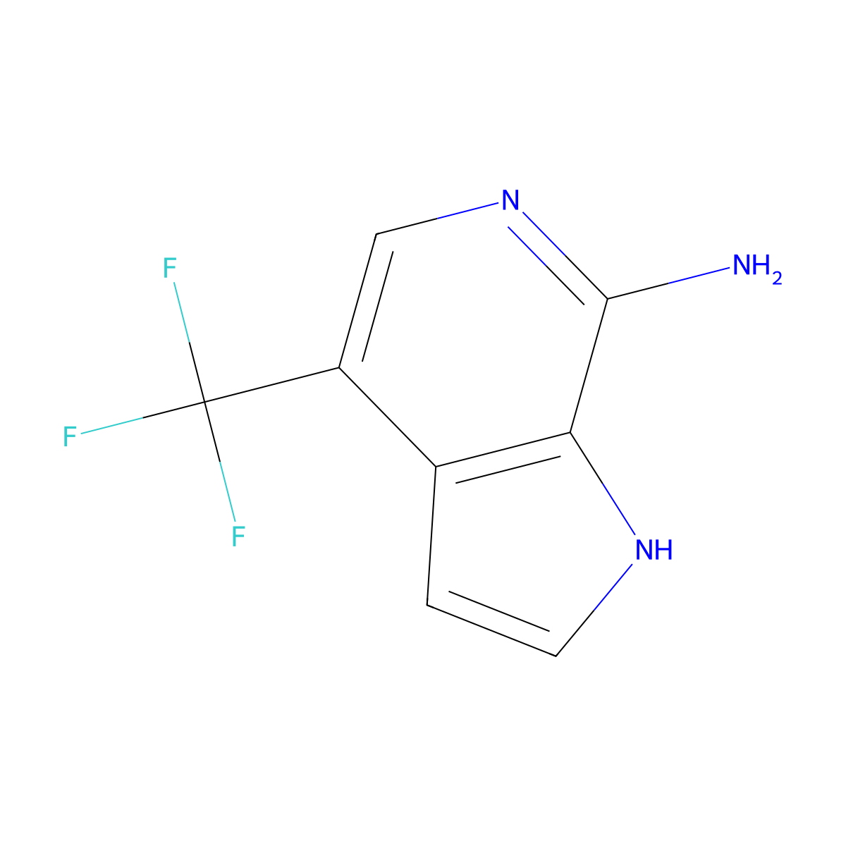 4-(Trifluoromethyl)-1H-pyrrolo[2,3-C]pyridin-7-amine molecular structure, CAS 1260384-31-3