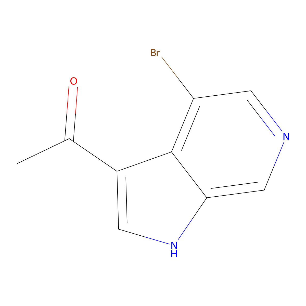 3-Acetyl-4-bromo-6-azaindole molecular structure, CAS 1260384-45-9