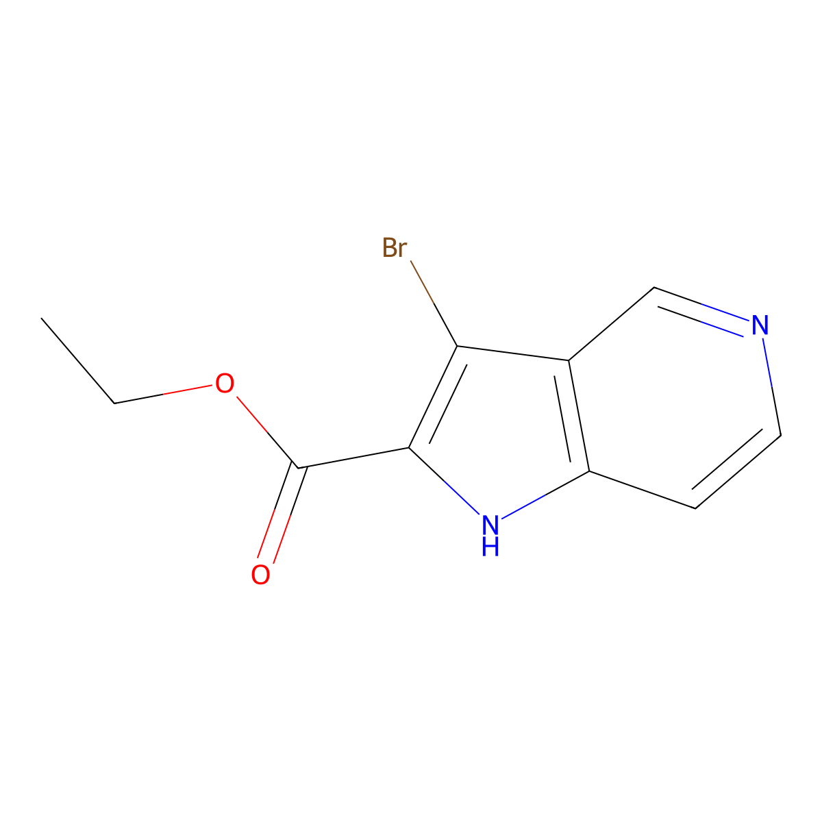 3-Bromo-5-azaindole-2-carboxylic acid ethyl ester molecular structure, CAS 1260384-54-0