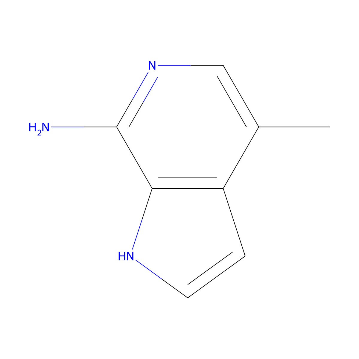 4-Methyl-1H-pyrrolo[2,3-c]pyridin-7-amine molecular structure, CAS 1260384-89-1