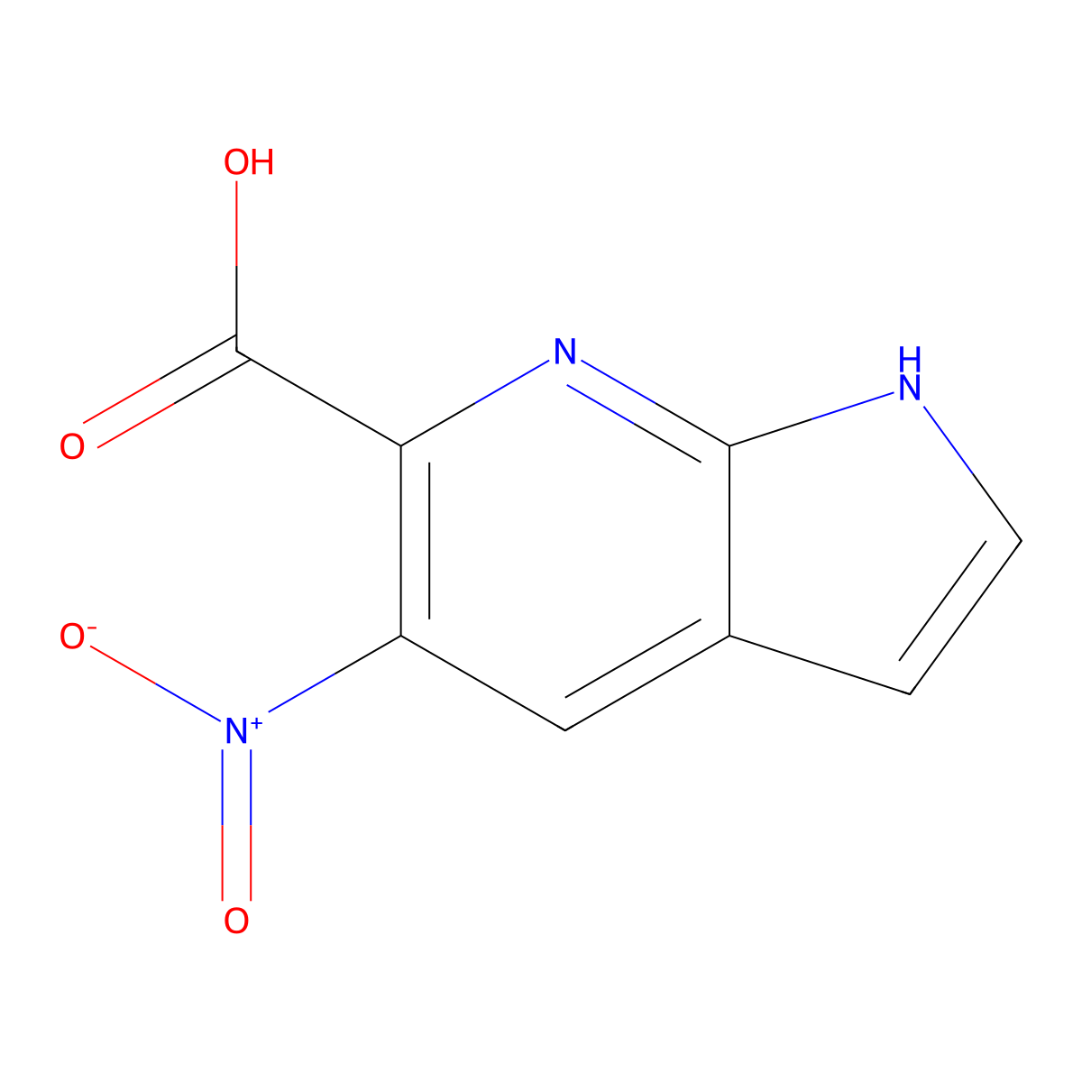 5-Nitro-7-azaindole-6-carboxylic acid molecular structure, CAS 1260384-97-1