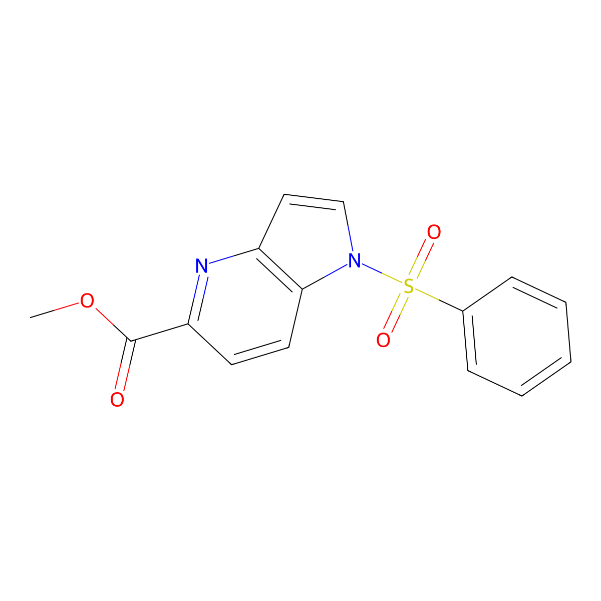 1-(Phenylsulfonyl)-4-azaindole-5-carboxylic acid methyl ester molecular structure, CAS 1260385-00-9