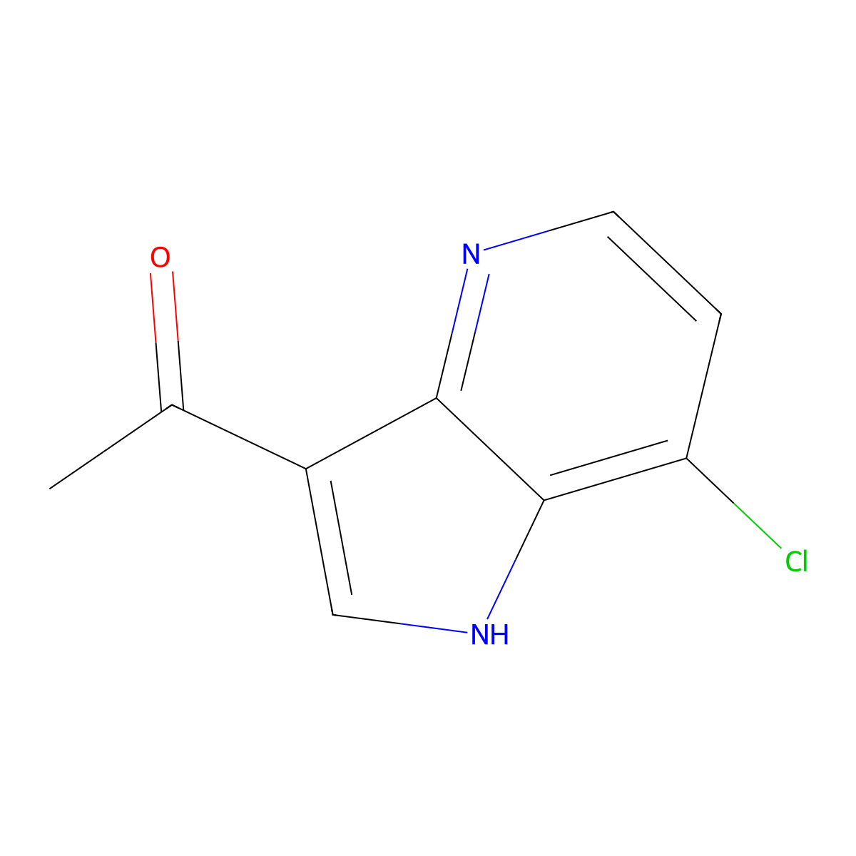 1-(7-Chloro-1H-pyrrolo[3,2-b]pyridin-3-yl)ethanone molecular structure, CAS 1260385-01-0