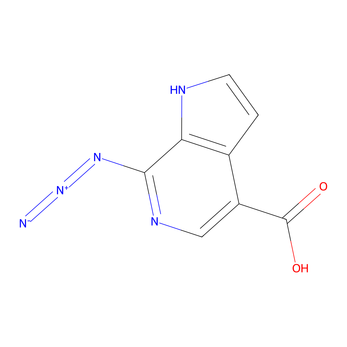 7-Azido-6-azaindole-4-carboxylic acid molecular structure, CAS 1260385-02-1