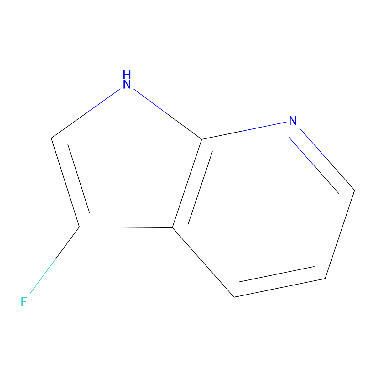 3-fluoro-1H-pyrrolo[2,3-b]pyridine molecular structure, CAS 1260385-03-2