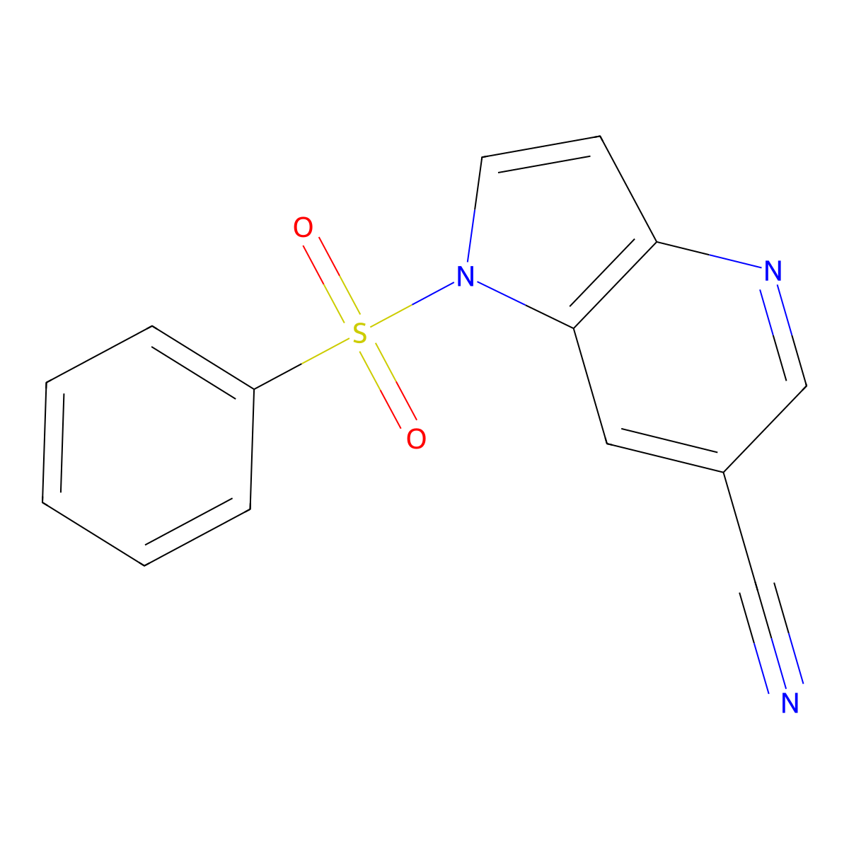 6-Cyano-1-(phenylsulfonyl)-4-azaindole molecular structure, CAS 1260385-12-3