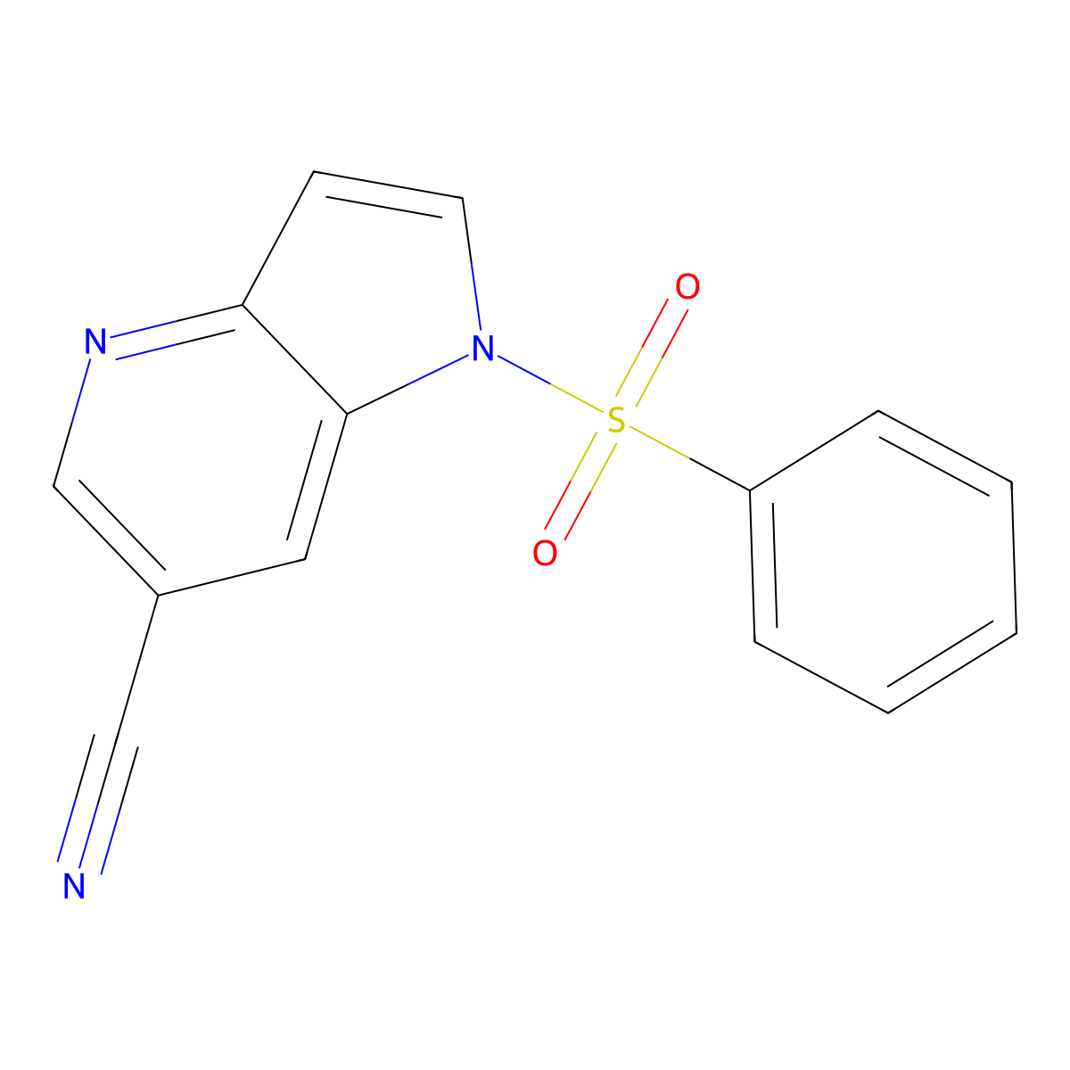6-Cyano-1-(phenylsulfonyl)-4-azaindole molecular structure, CAS 1260385-12-3