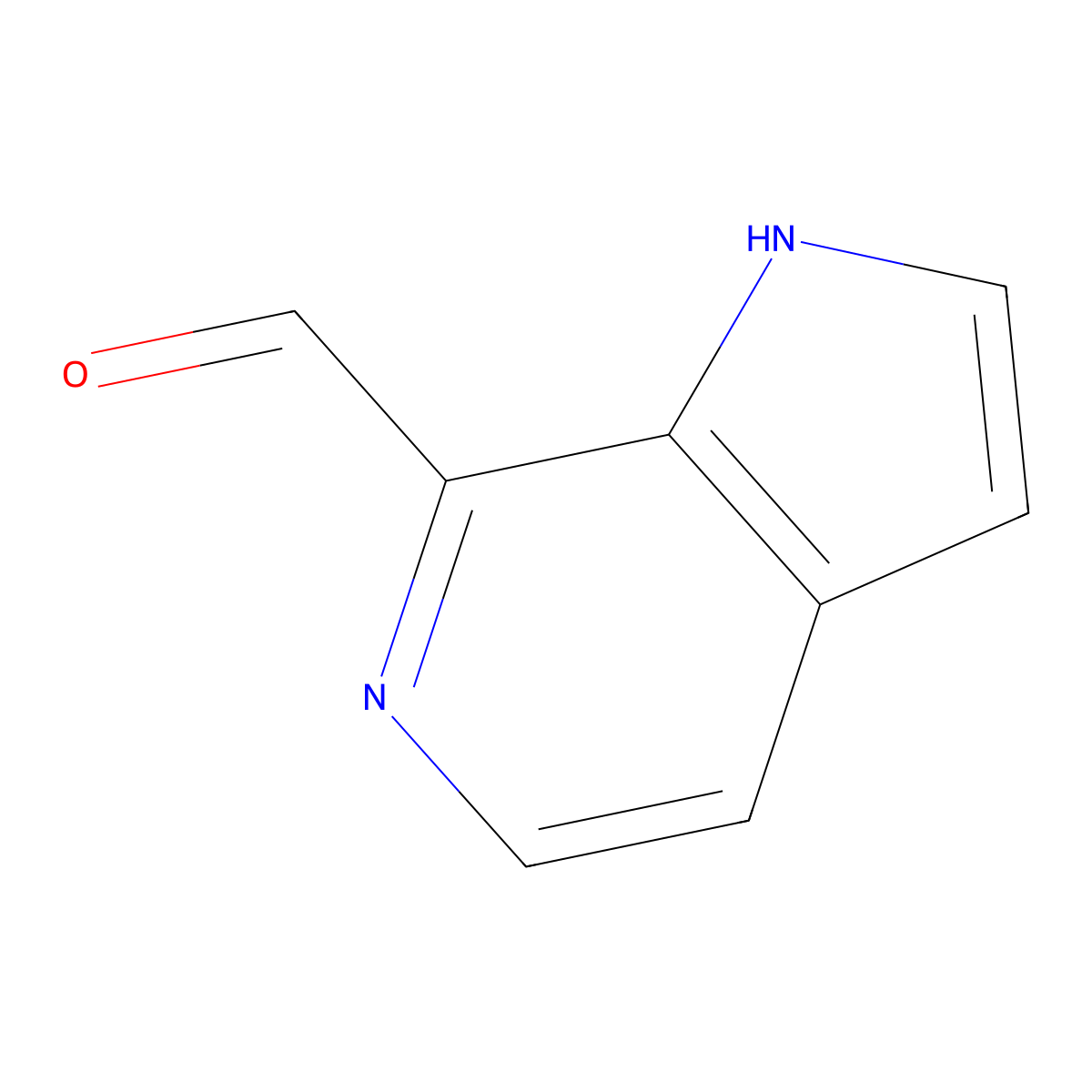 1H-pyrrolo[2,3-c]pyridine-7-carbaldehyde molecular structure, CAS 1260385-31-6