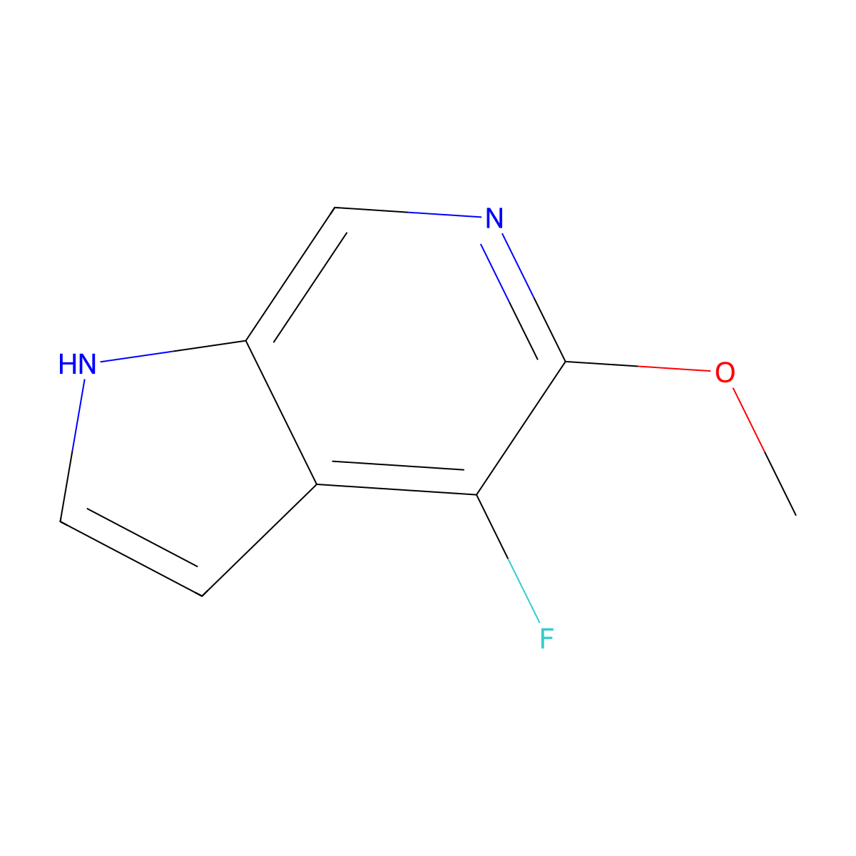 4-Fluoro-5-methoxy-1H-pyrrolo[2,3-c]pyridine molecular structure, CAS 1260385-36-1