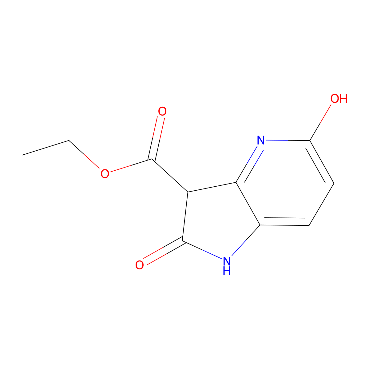 5-Hydroxy-4-aza-2-oxindole-3-carboxylic acid ethyl ester molecular structure, CAS 1260385-47-4